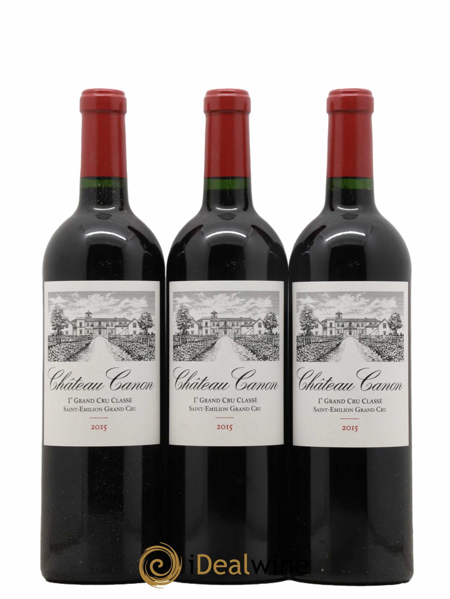 Château Canon 1er Grand Cru Classé B  2015 - Lot de 3 Bouteilles