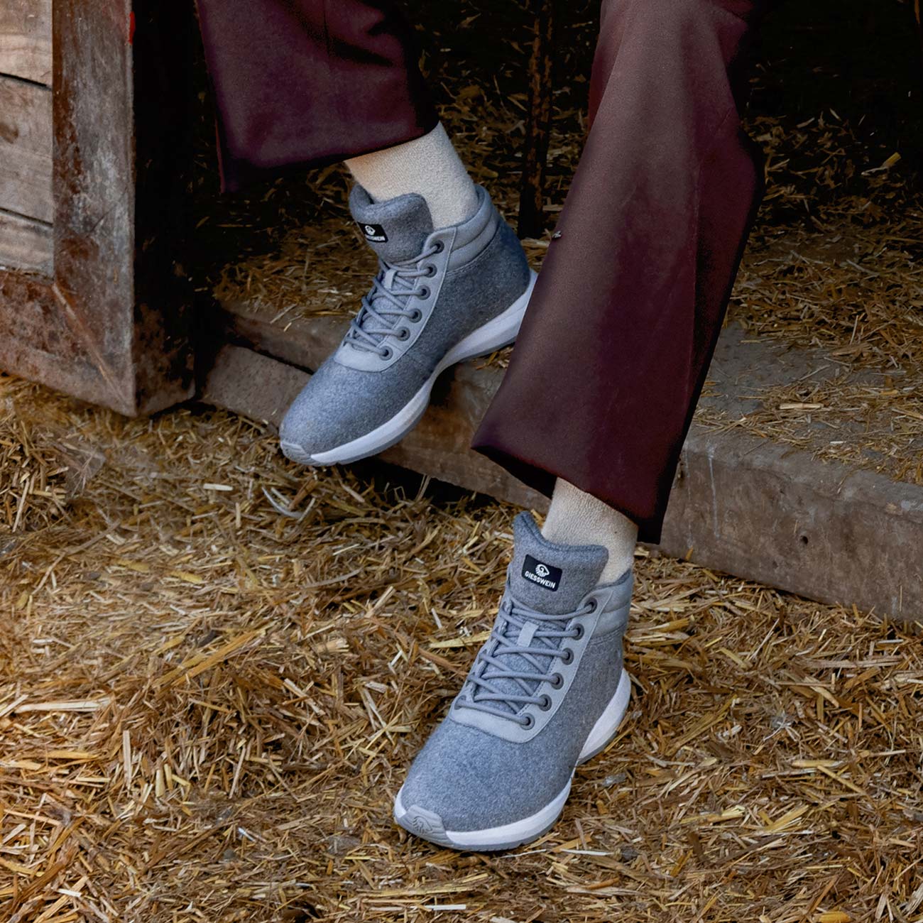 Wool Sneaker High Top Men