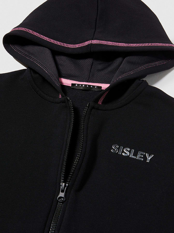 Sisley Sweatjacke in Schwarz günstig kaufen