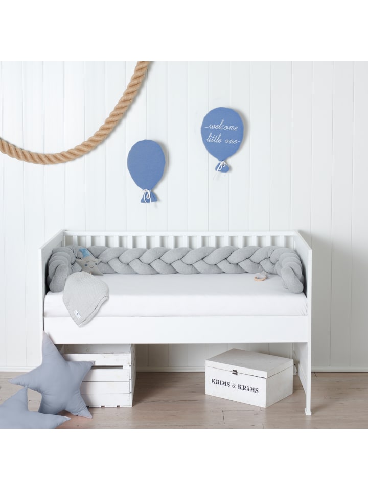 nordic coast company  Bettschlange geflochten XL Grau (L) 300cm günstig kaufen onesize