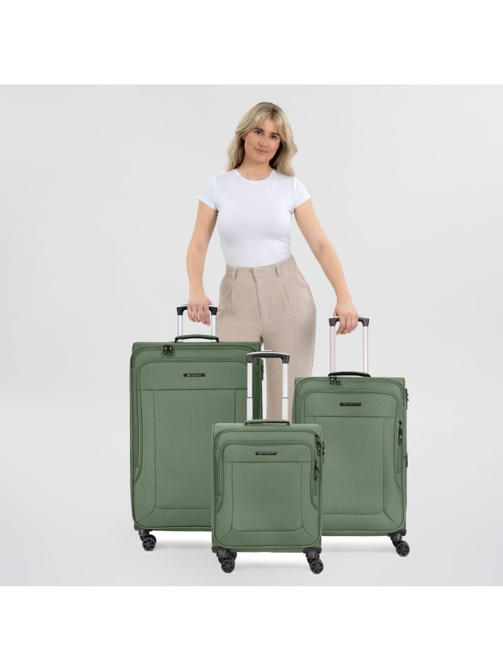 Franky Melbourne 3.0 4-Rollen Kofferset 3tlg. mit Dehnfalte in olive günstig kaufen onesize