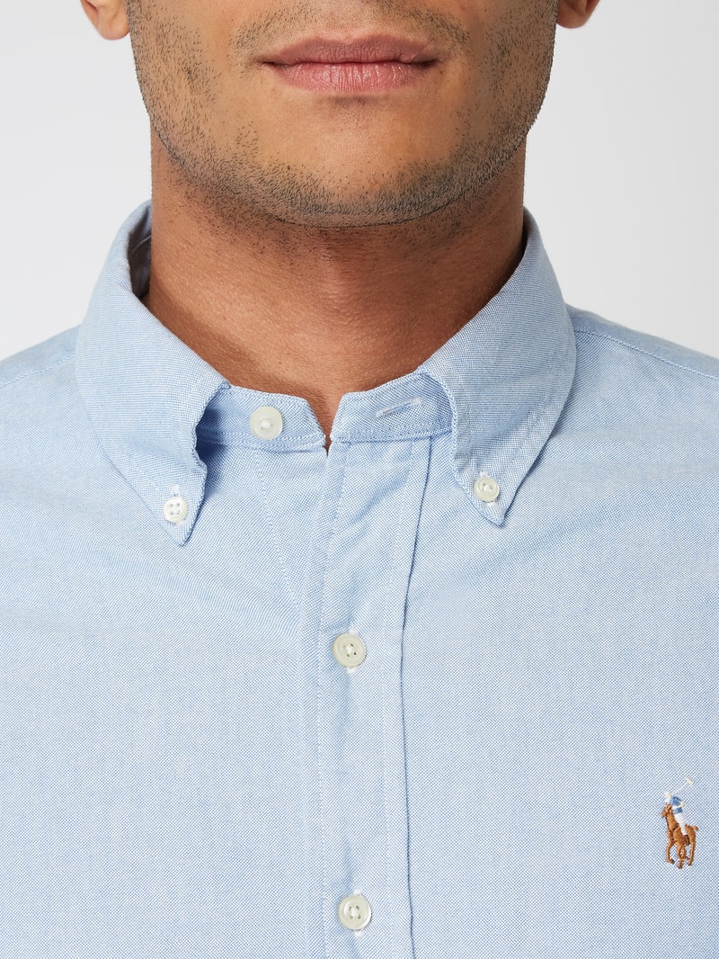 Slim Fit Freizeithemd aus Oxford in bleu