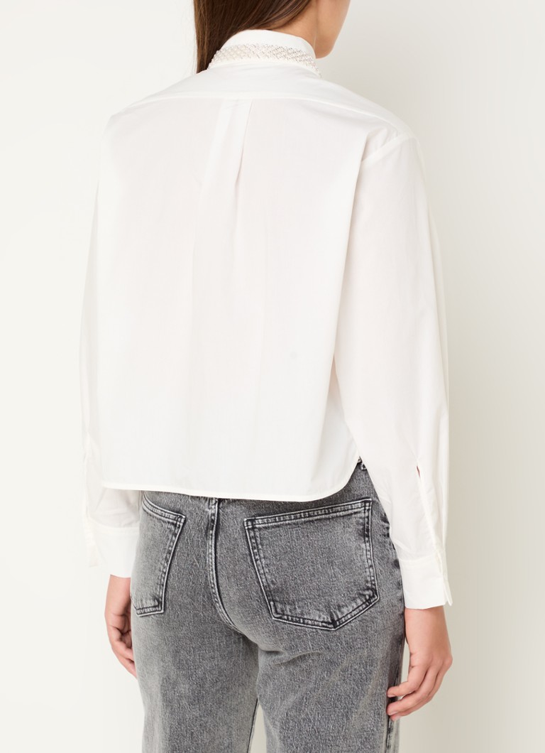 Maje Blouse with rhinestones and breast pocket