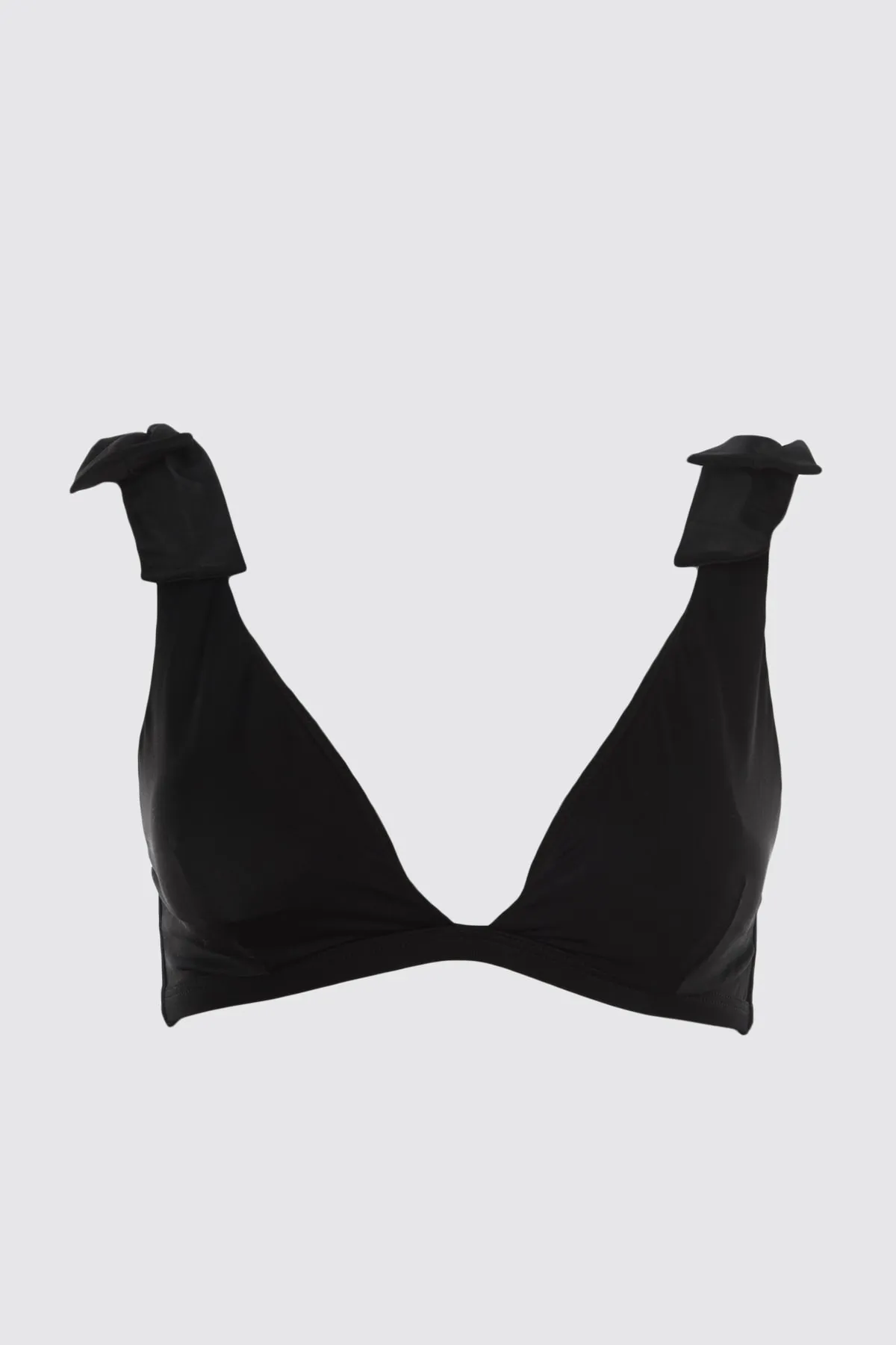 Trendyol Collection  Schwarzes Triangel-Bikinioberteil zum Binden TBESS21BU0021