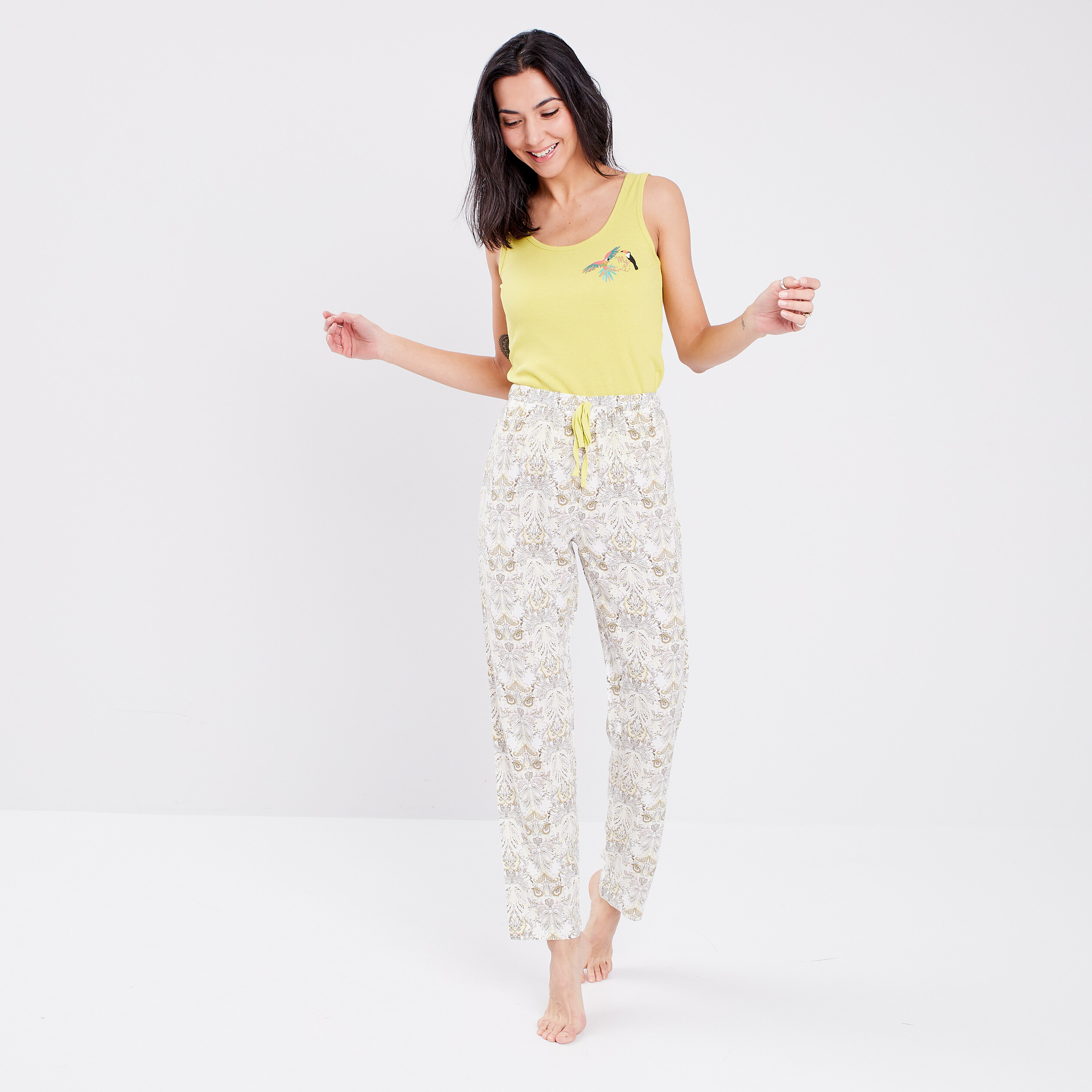 Ensemble de pyjama beige femme | La Halle