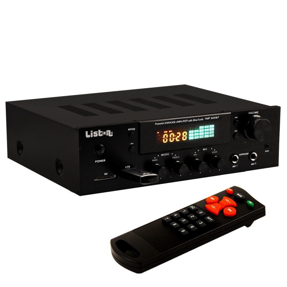 WJG Industrievertretung Verstärker (Stereo Receiver FM Radio Tuner Verstärker Bluetooth USB SD MP3)