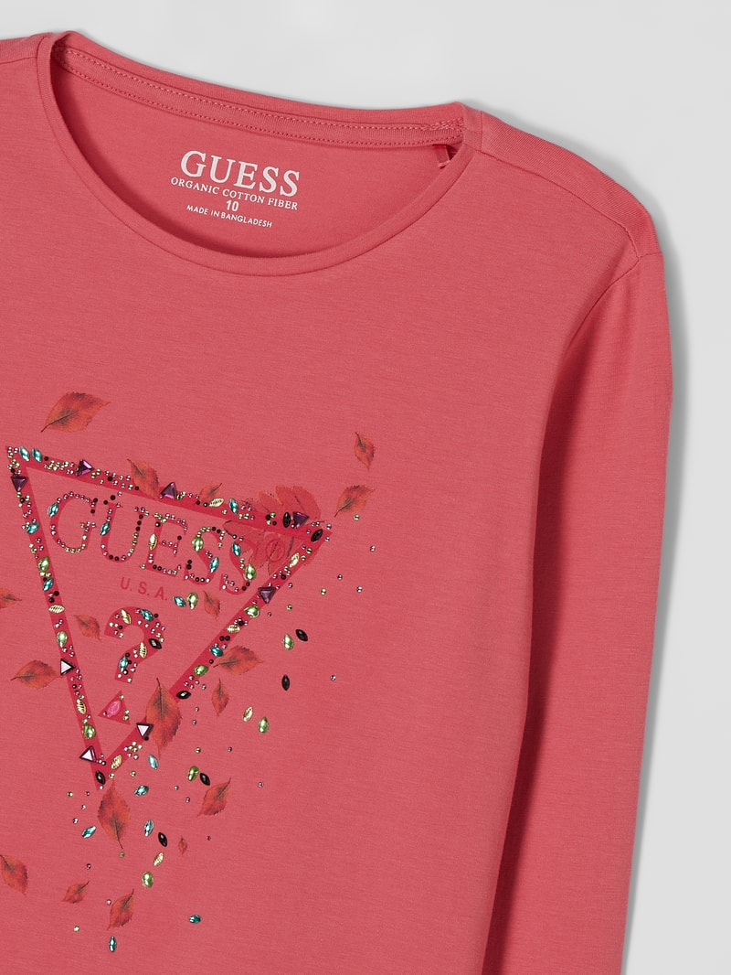 Sweatshirt mit Strasssteinen in pink
