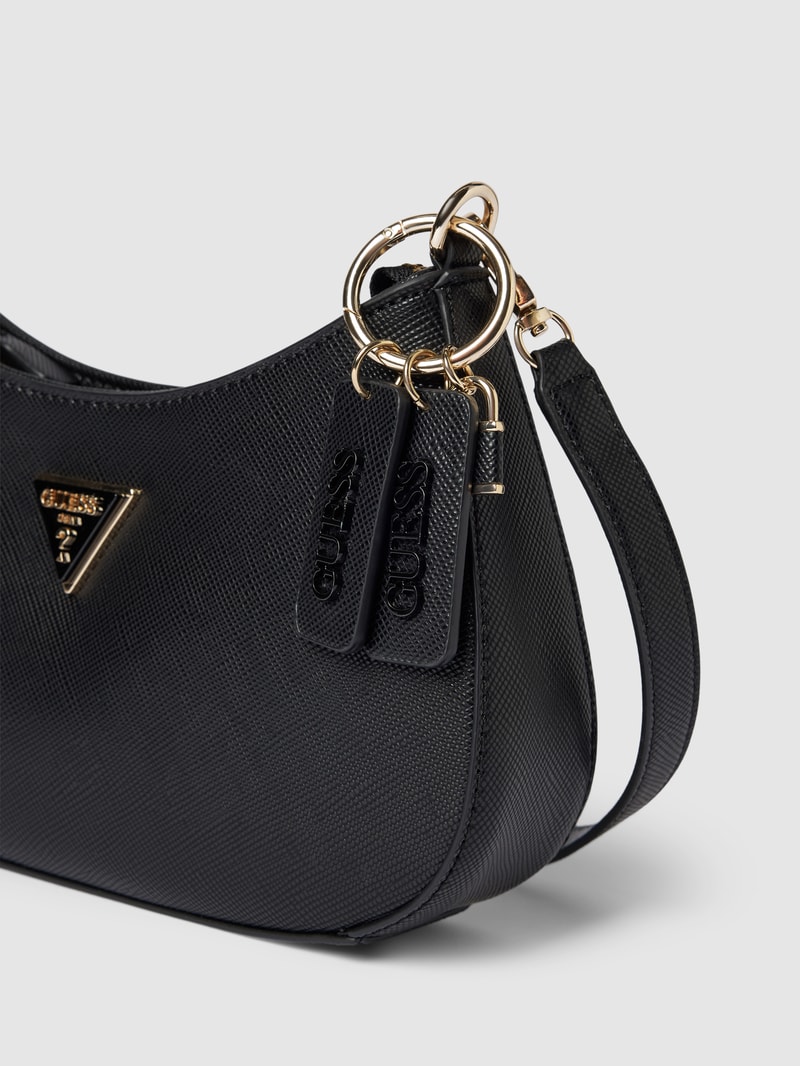 Handtasche mit Label-Details Modell 'NOELLE' in schwarz