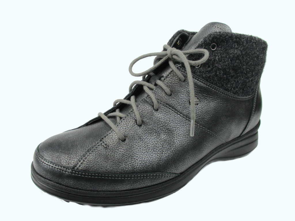 FINN COMFORT Schnür-Stiefeletten grau Galtür