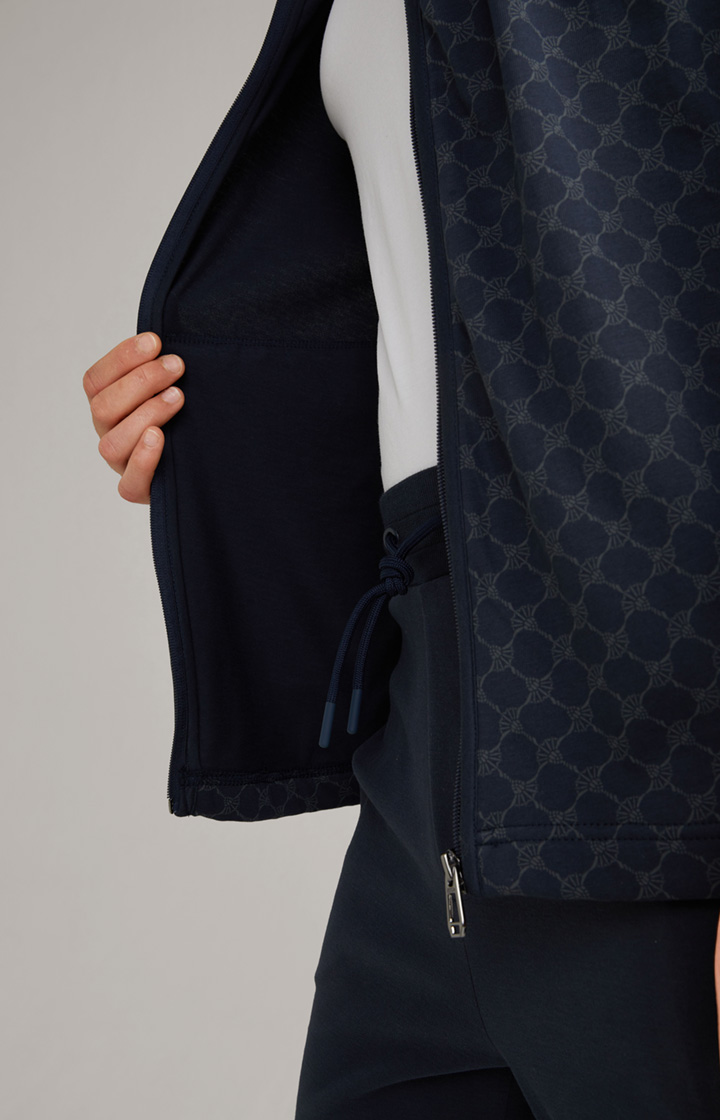 Loungewear Sweatjacke in Dunkelblau