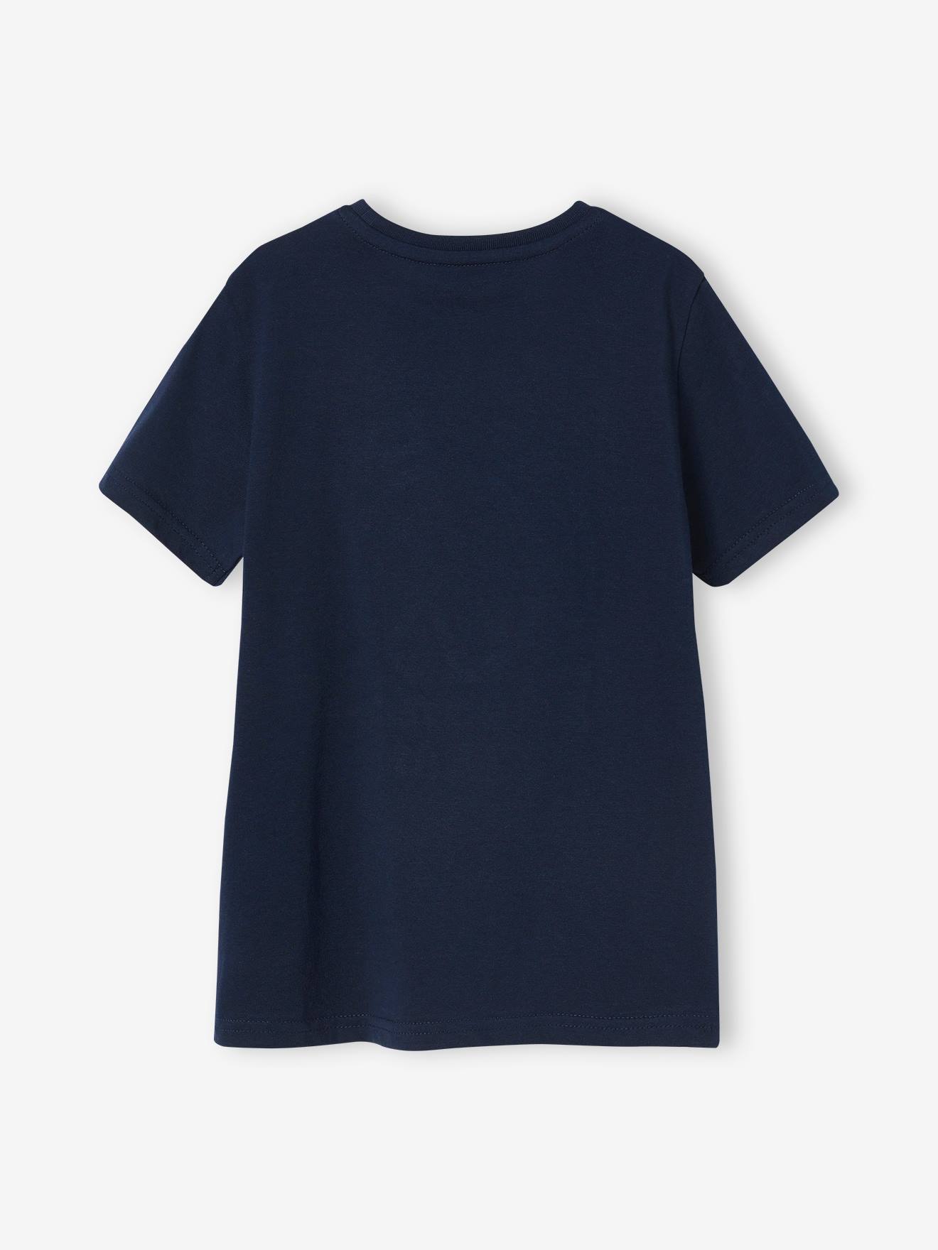 Tee-shirt sport motif ballon en relief garçon bleu nuit