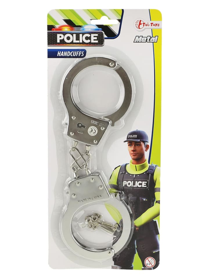 Toi-Toys Polizei Handschellen (Metall) für Kinder in grau günstig kaufen onesize