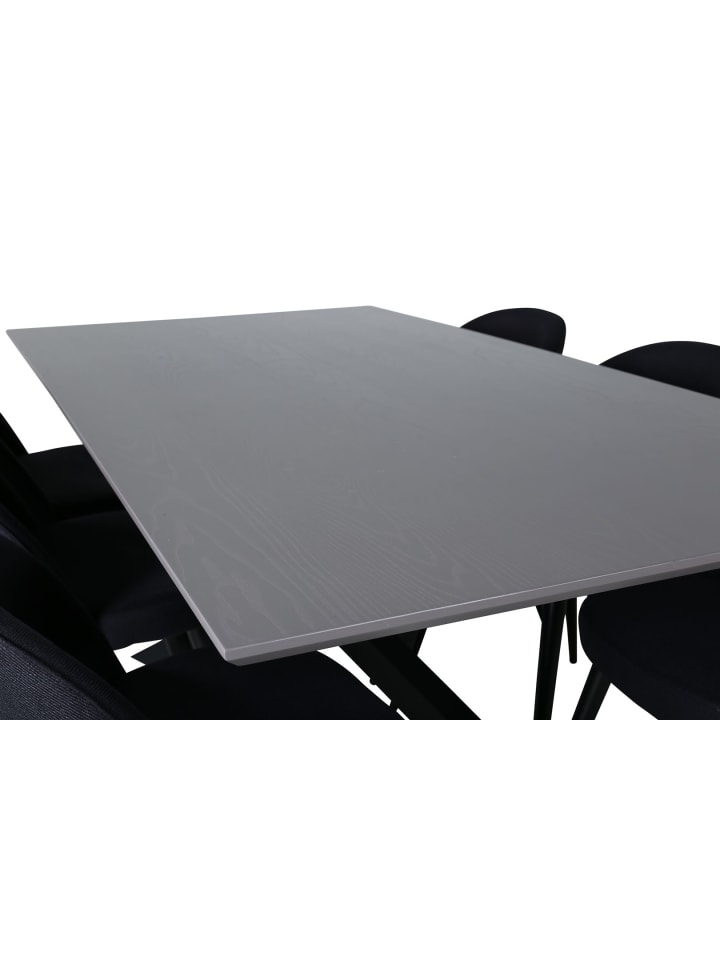 ebuy24 Essgruppe Piazza 22 (7-teilig) Schwarz 90 x 180 cm günstig kaufen onesize