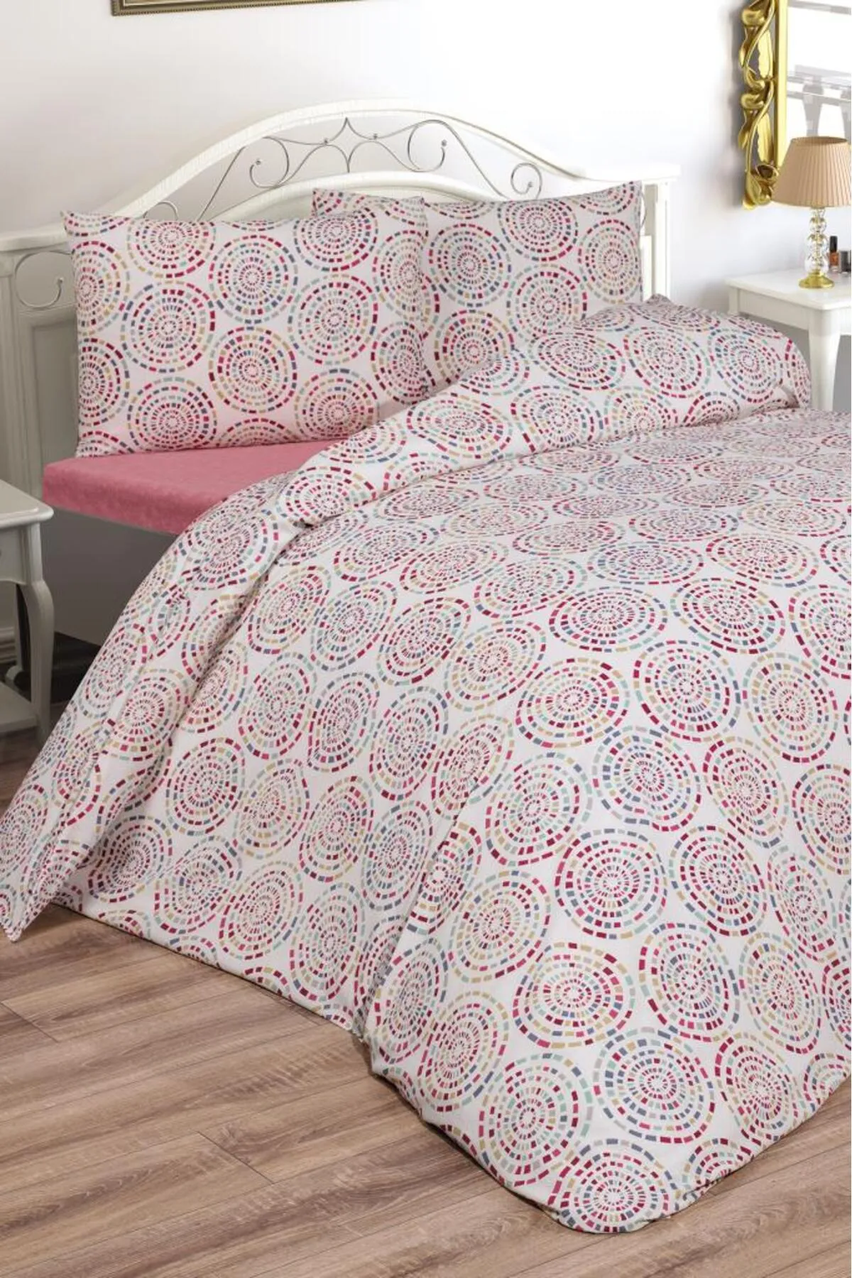 Çeyiz Diyarı  Vivi Bettwäsche-Set für Doppelbett, Rot