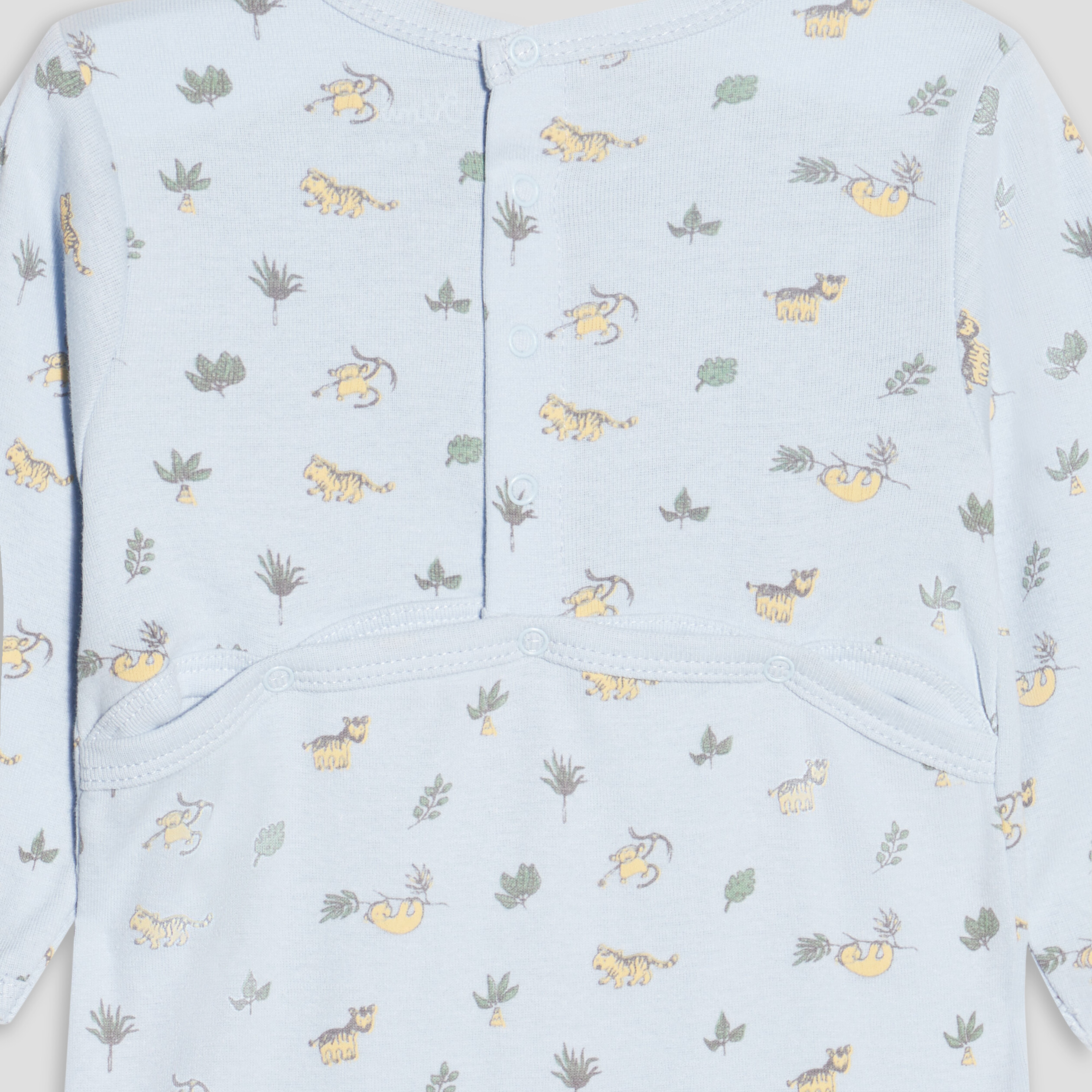 Dors-bien en coton manches longues bleu clair bébé garçon | La Halle