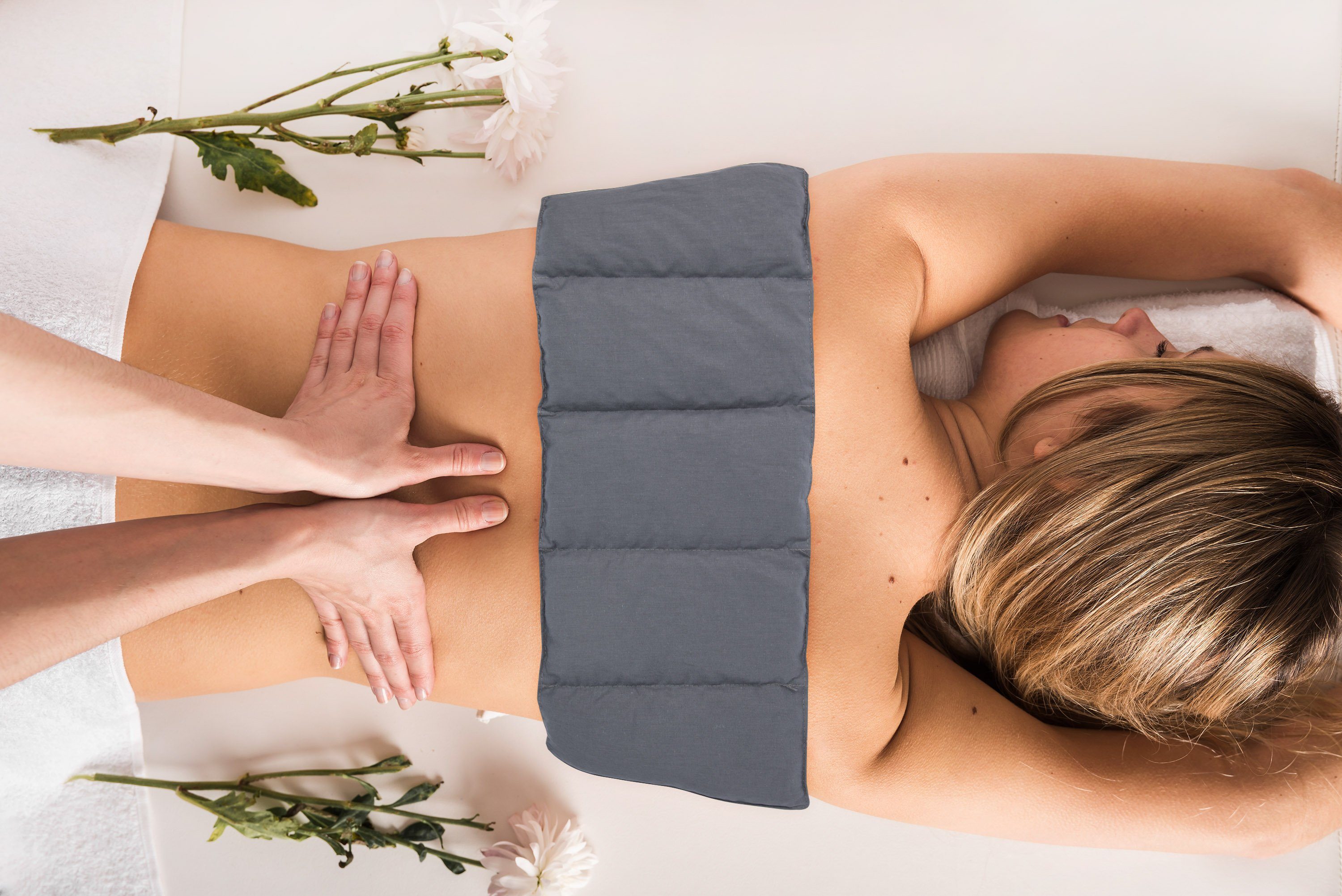 Amilian Kirschkernkissen 55 x 20 cm (Made in EU), Wärmekompresse, Wärmekissen, Wärmekompresse, Massagekissen, Kältekissen