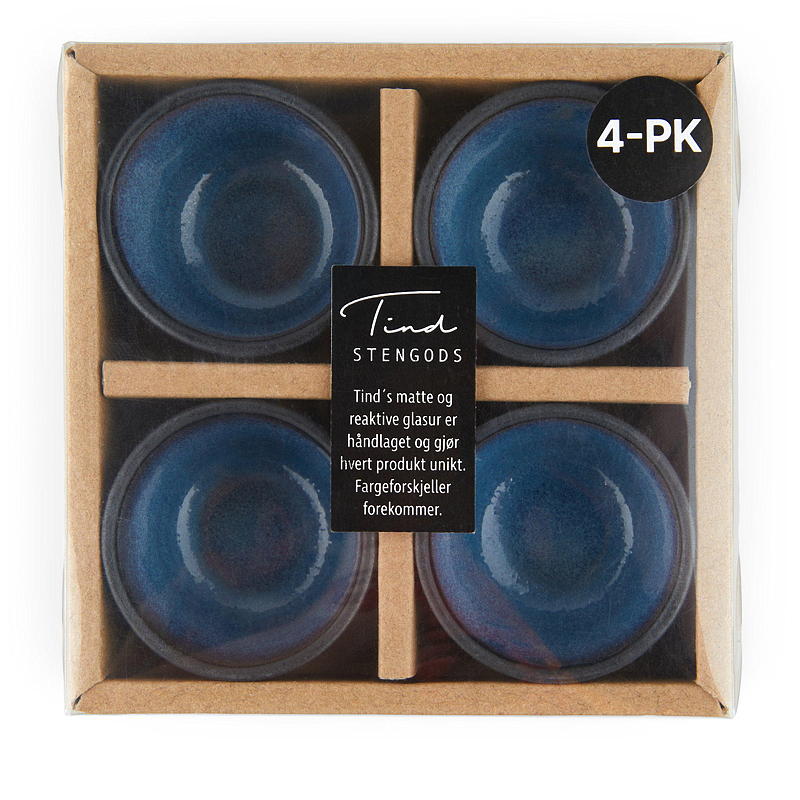 Cuisine Eggeglass Tind 4-pk blå