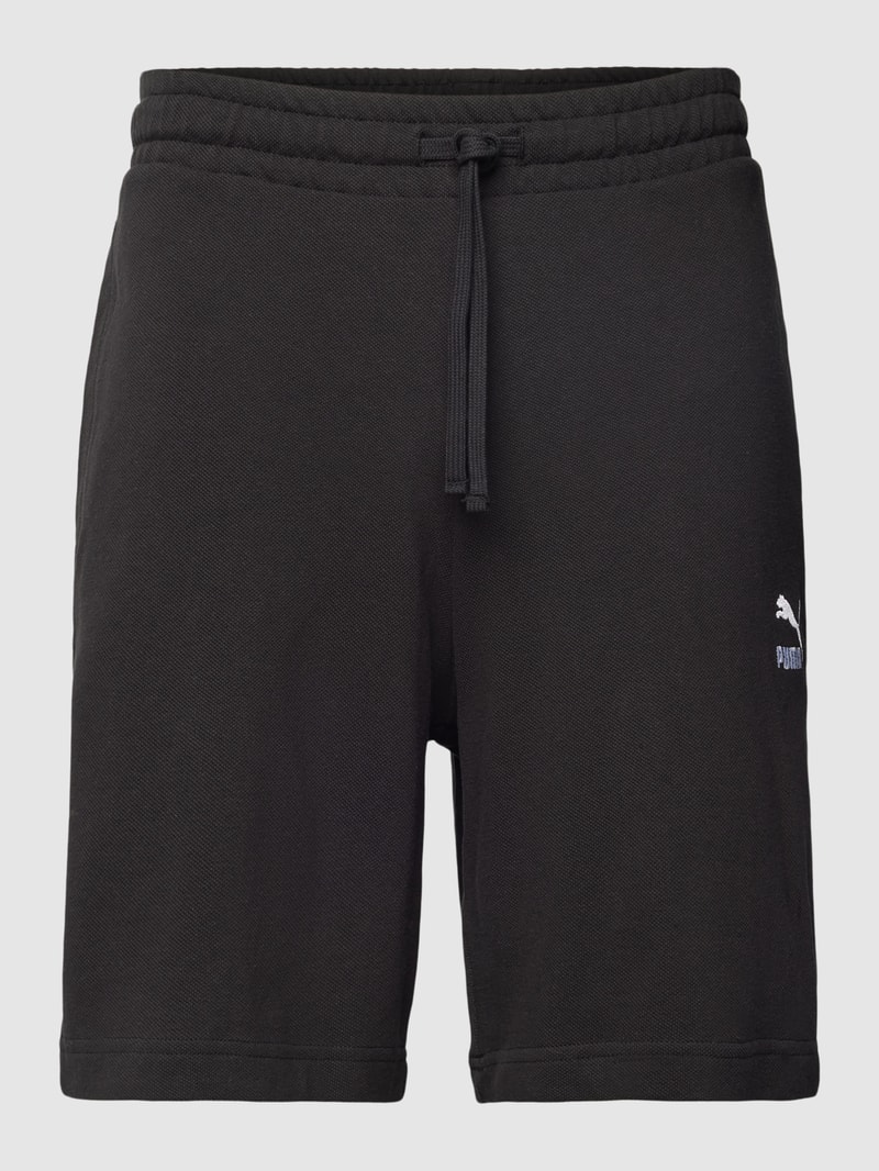 Sweatshorts mit Label-Stitching Modell 'CLASSICS' in schwarz