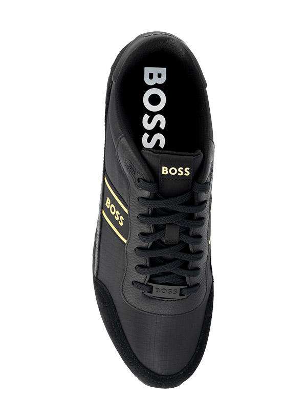 BOSS Black, Sneaker Parkour, Leder-Textil, schwarz
