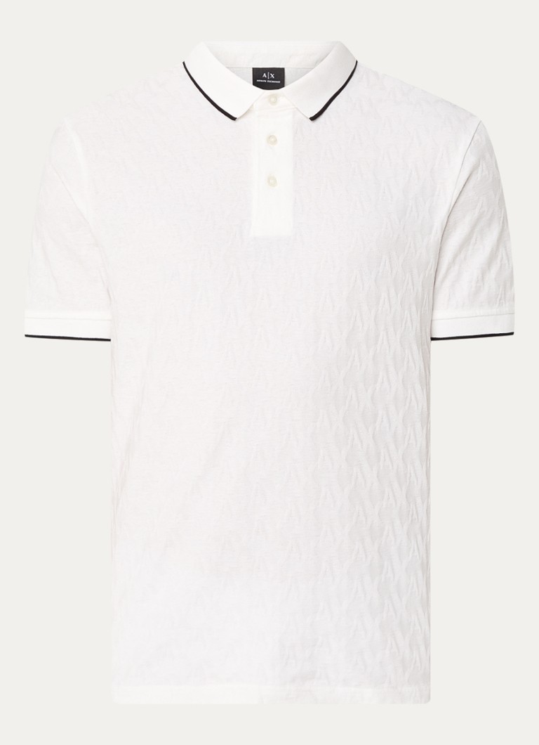 Polo Armani Exchange, croială clasică cu logo imprimat.
