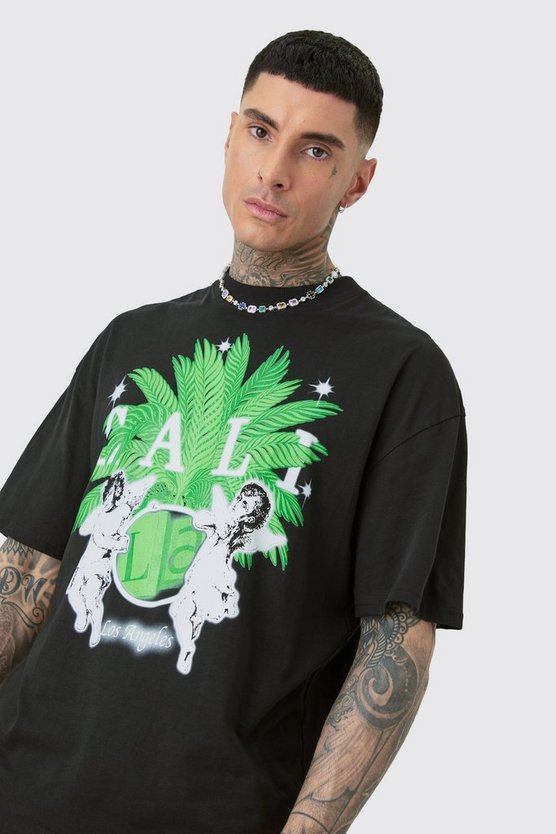 Tall Oversize T-Shirt mit Print