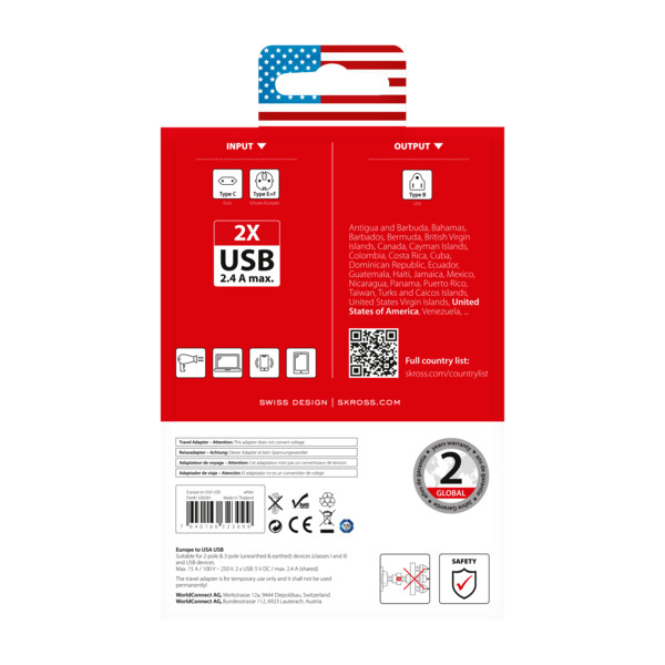 EUROPE TO US USB - Reisestecker