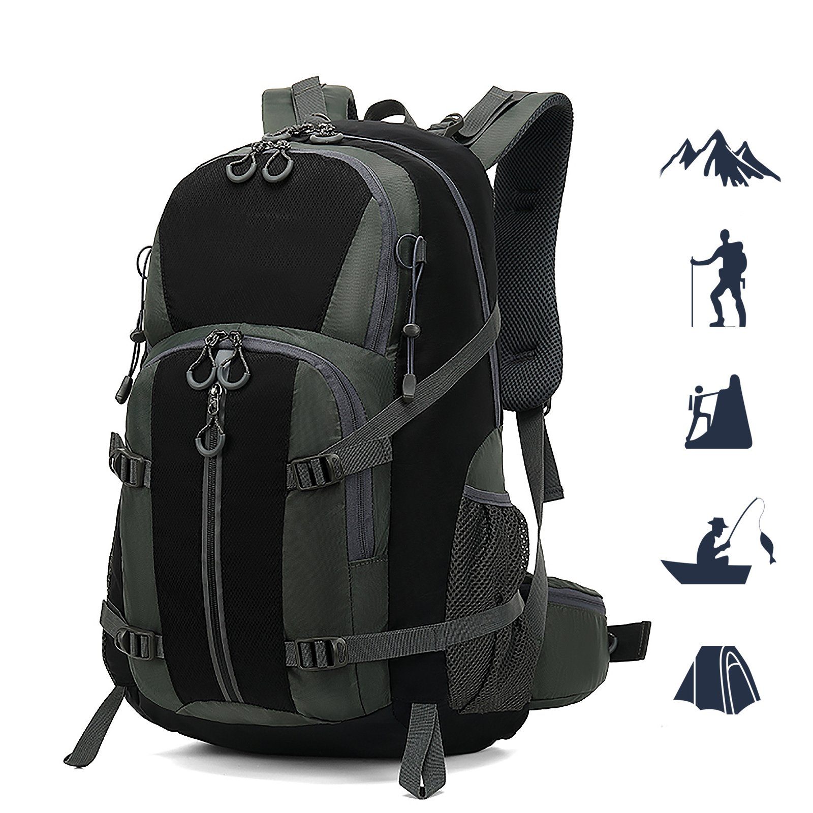 TAN.TOMI Wanderrucksack Wanderrucksack Damen Herren 40L Rucksack Wasserdicht, Für Sports/Outdoor/Klettern/Camping/Fahrrad Trekkingrucksack
