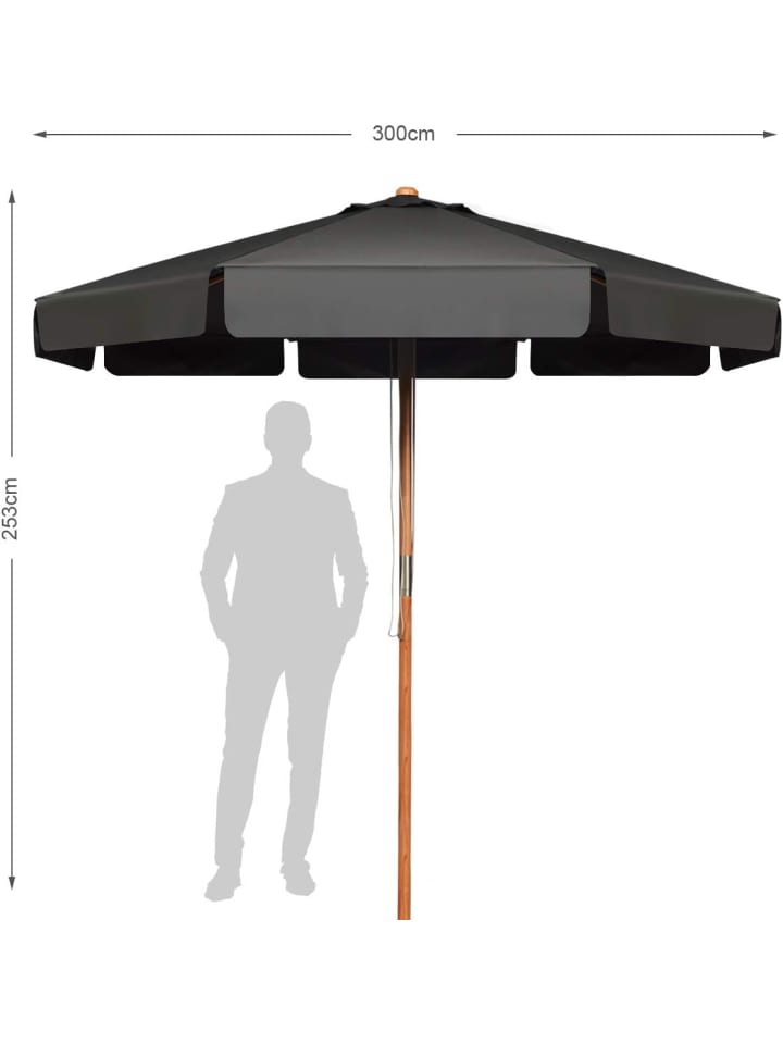 COSTWAY Sonnenschirm Ø300cm in Grau günstig kaufen onesize
