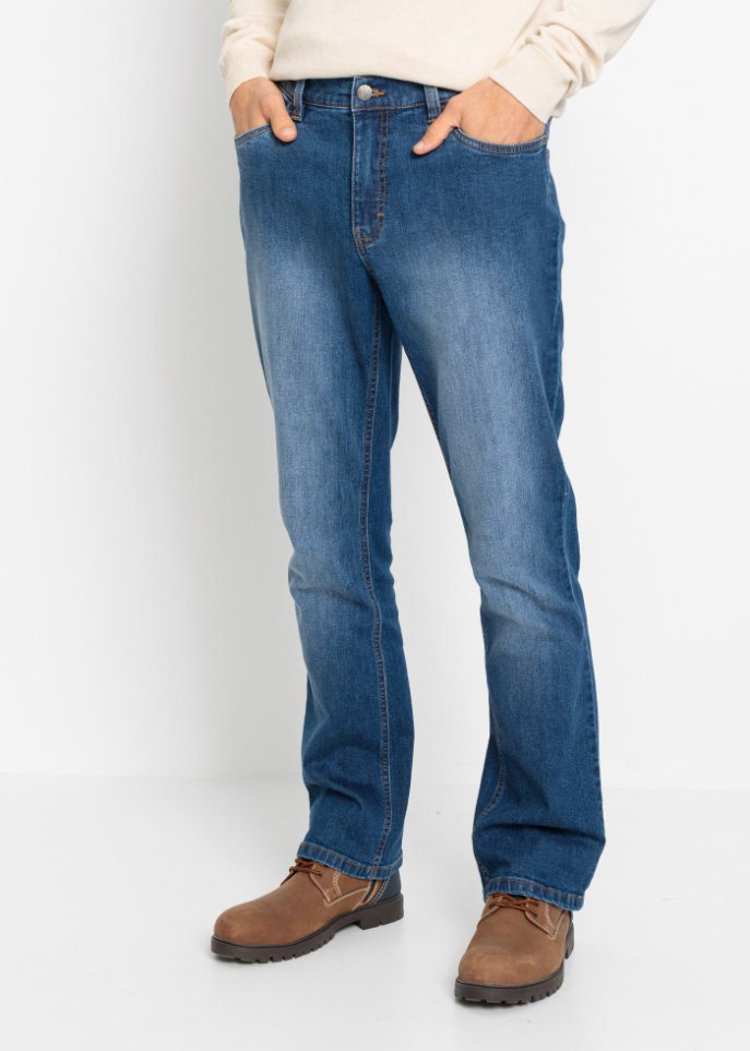 Regular Fit Stretch-Jeans mit Bio-Baumwolle