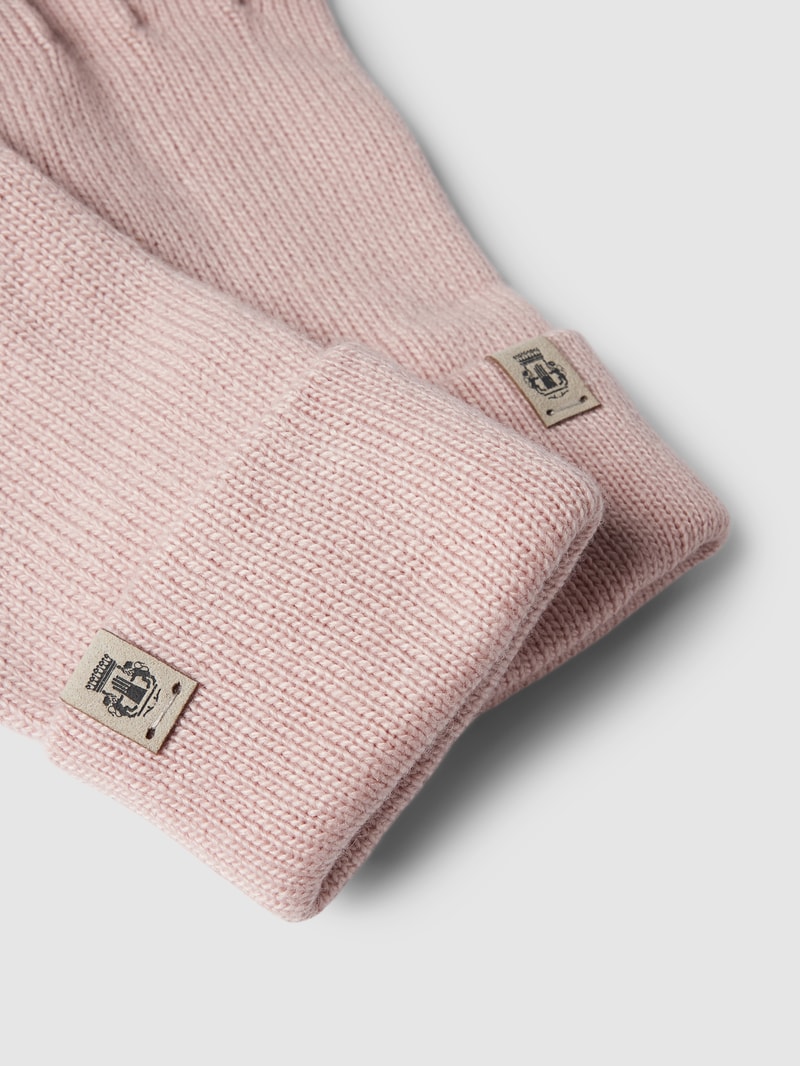 Handschuhe mit Label-Detail in rosé