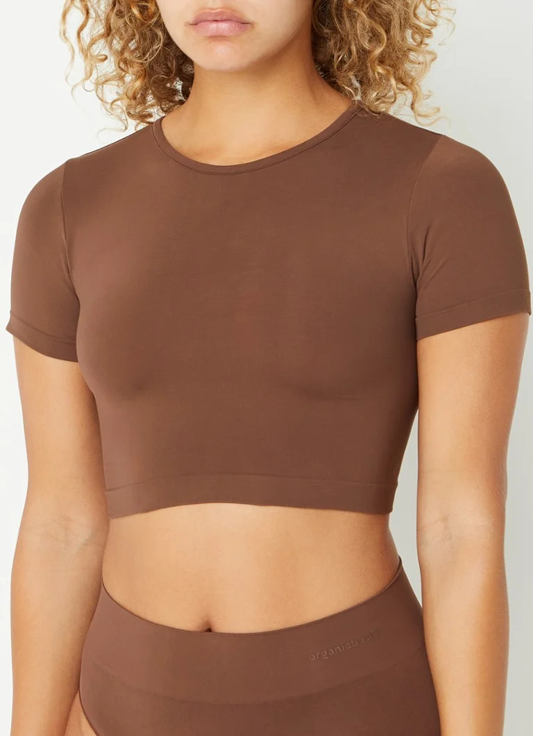 Organic Basics  Crop top met stretch