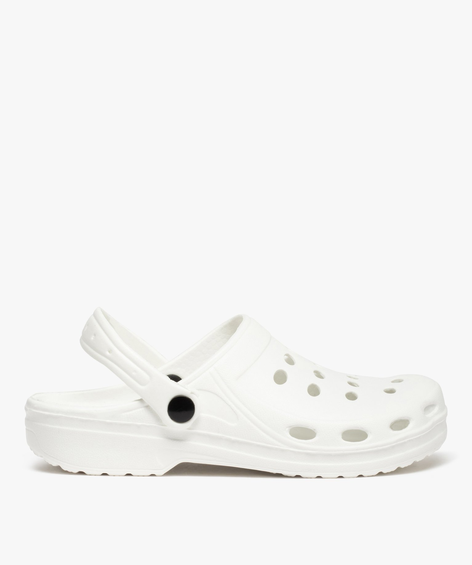 Sabots souples femme unis à perforations blanc | GEMO