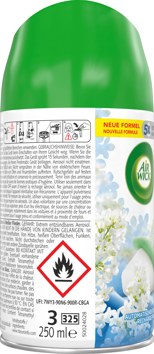Lufterfrischer Freshmatic Cotton & Weißer Flieder Nachfüllpack, 250 ml