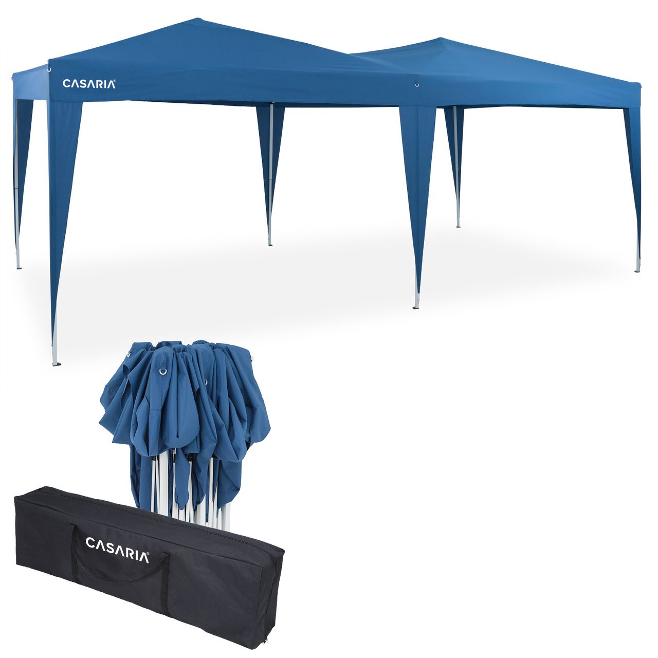 Casaria Faltpavillon Blau 3x6m