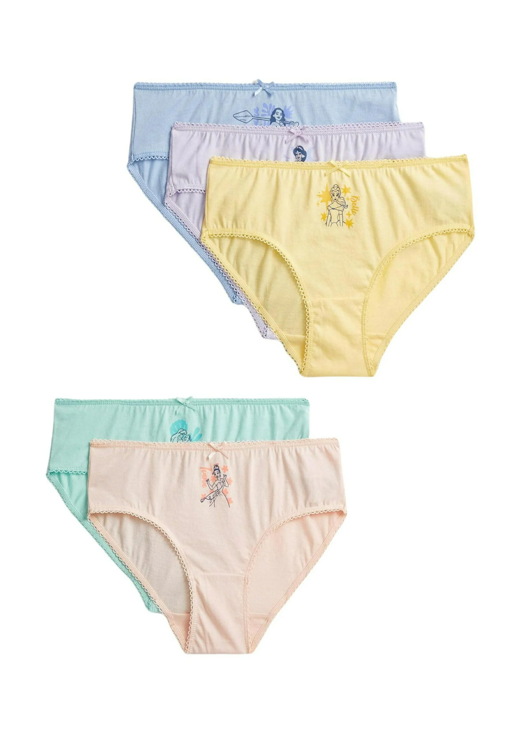 Marks & Spencer BRAGUITAS DE ALGODÓN PURO DISNEY PRINCESS™ 5PK - Conjunto de ropa interior