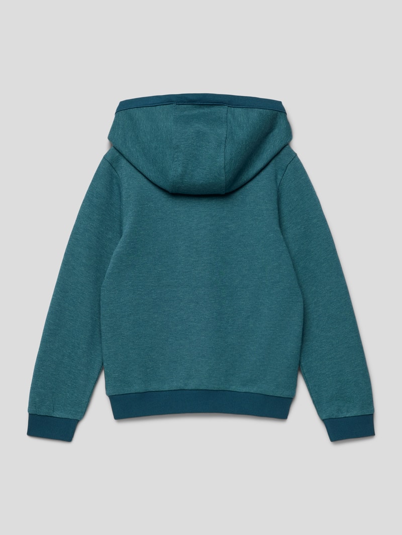 Hoodie in melierter Optik in dunkelgrün