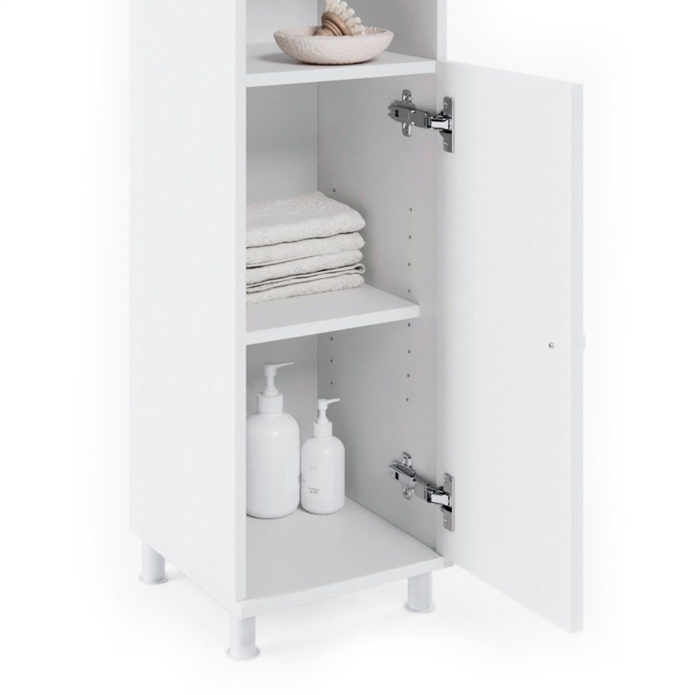 Vicco Badmöbel-Set Badezimmerset FYNN Weiß Set 4, (4-er Set, 4-St., 4-er Set)