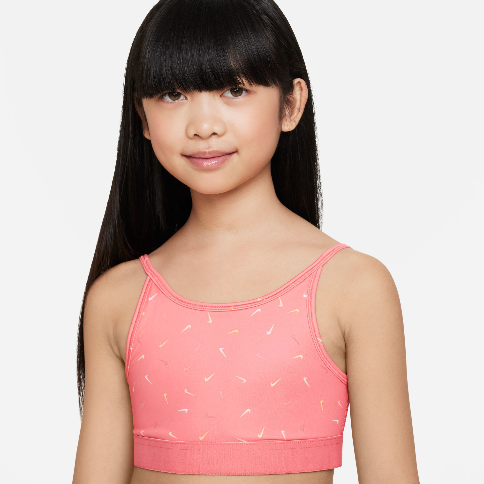 Dri-Fit Light Support Sport-BH Mädchen - Koralle