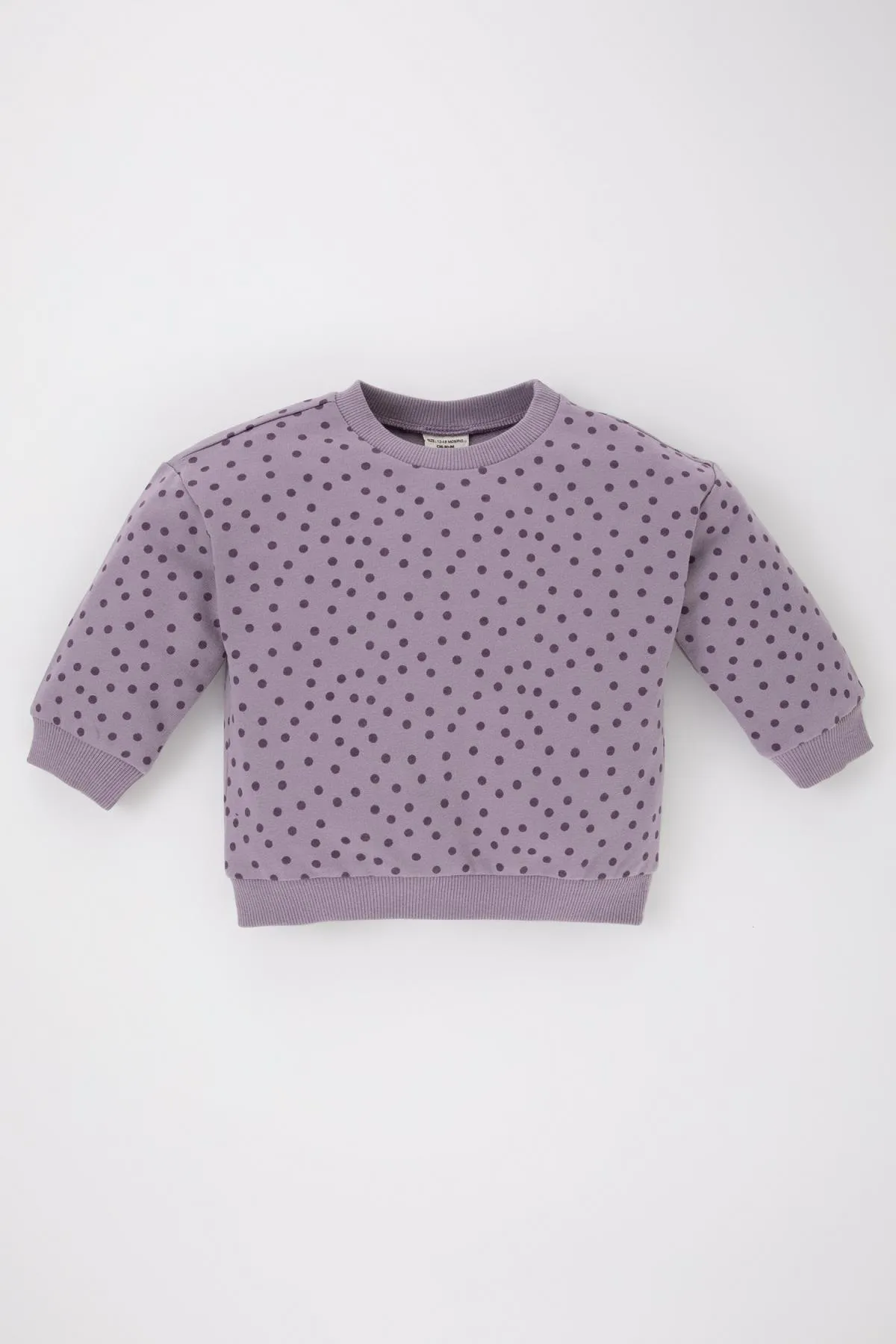 DeFacto  Gepunktetes Sweatshirt mit Rundhalsausschnitt für Babys