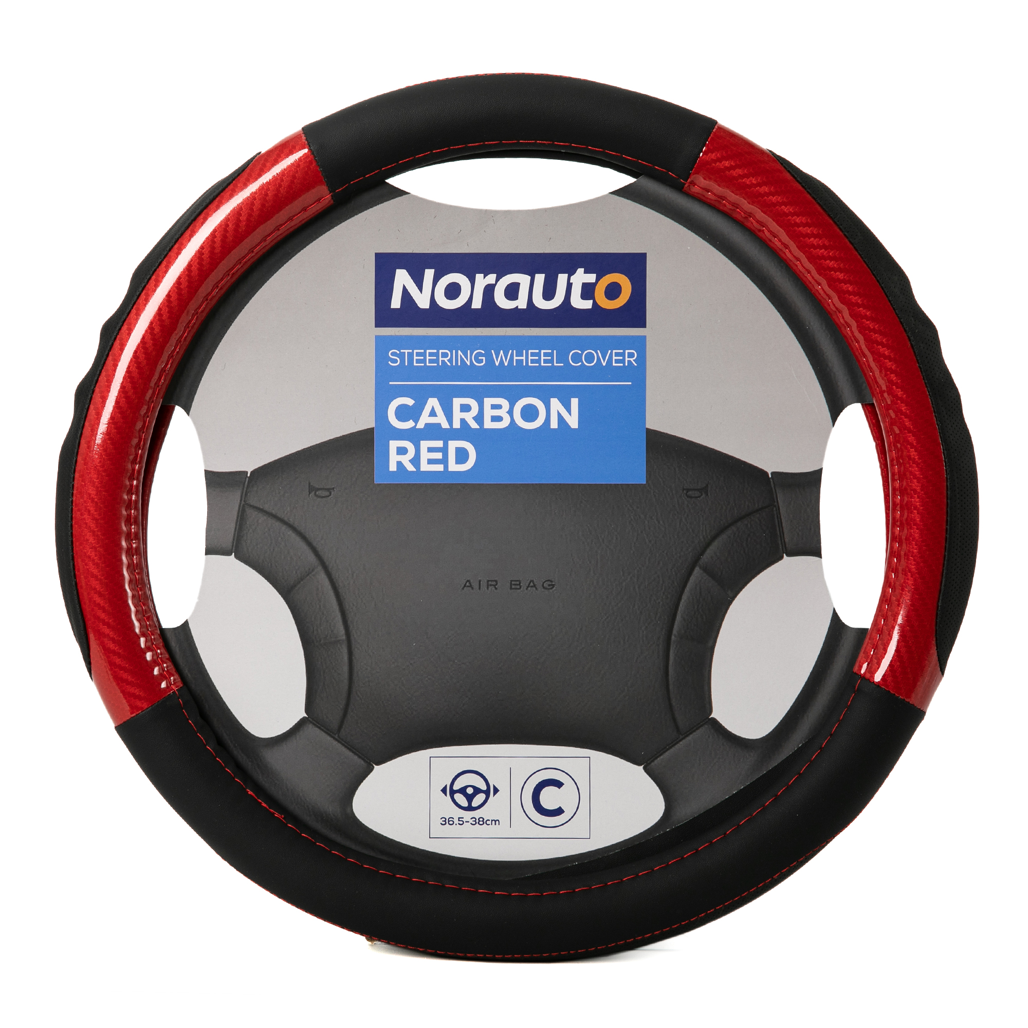 Norauto schwarz-roter Carbon-Lenkradbezug - ATU