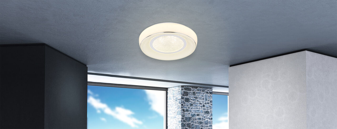 Globo Lighting - MICKEY - Deckenleuchte Metall weiß, LED