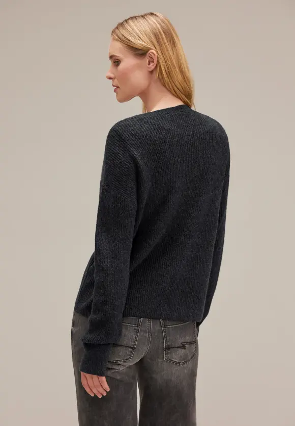 Street One Offene Melange Strickjacke