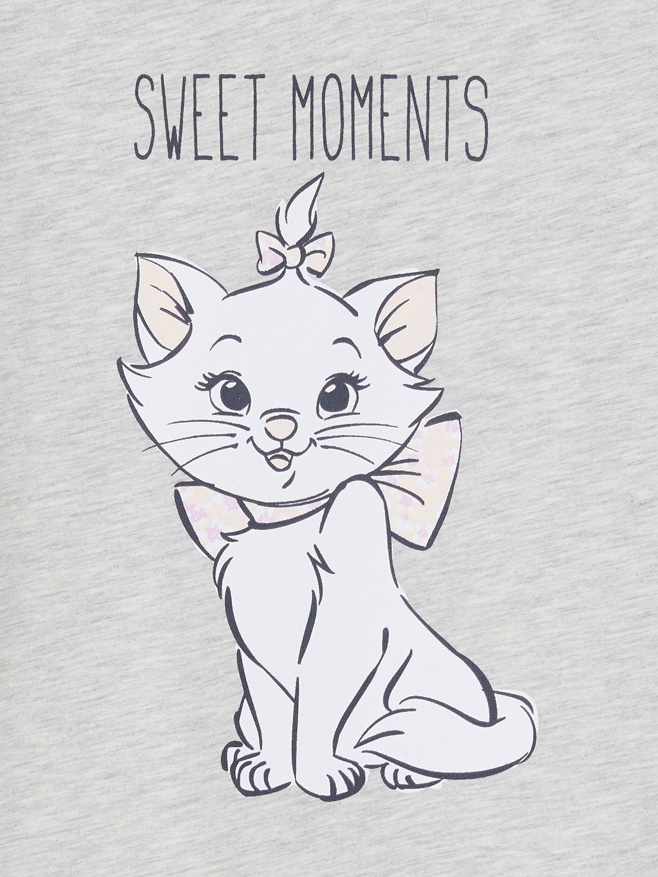 Chemise de nuit fille DS® Marie les Aristochats gris clair chine