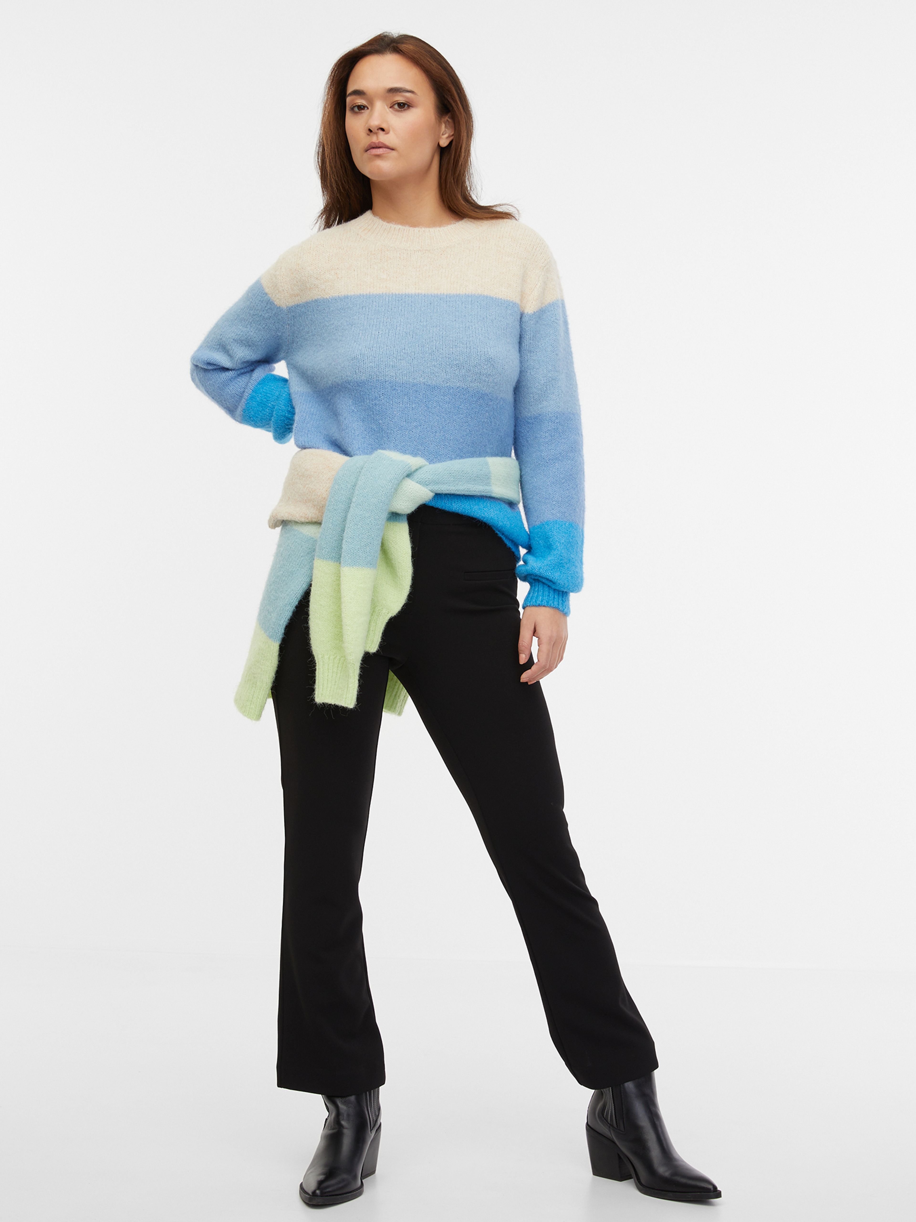 Blau gestreifter Damenpullover ORSAY