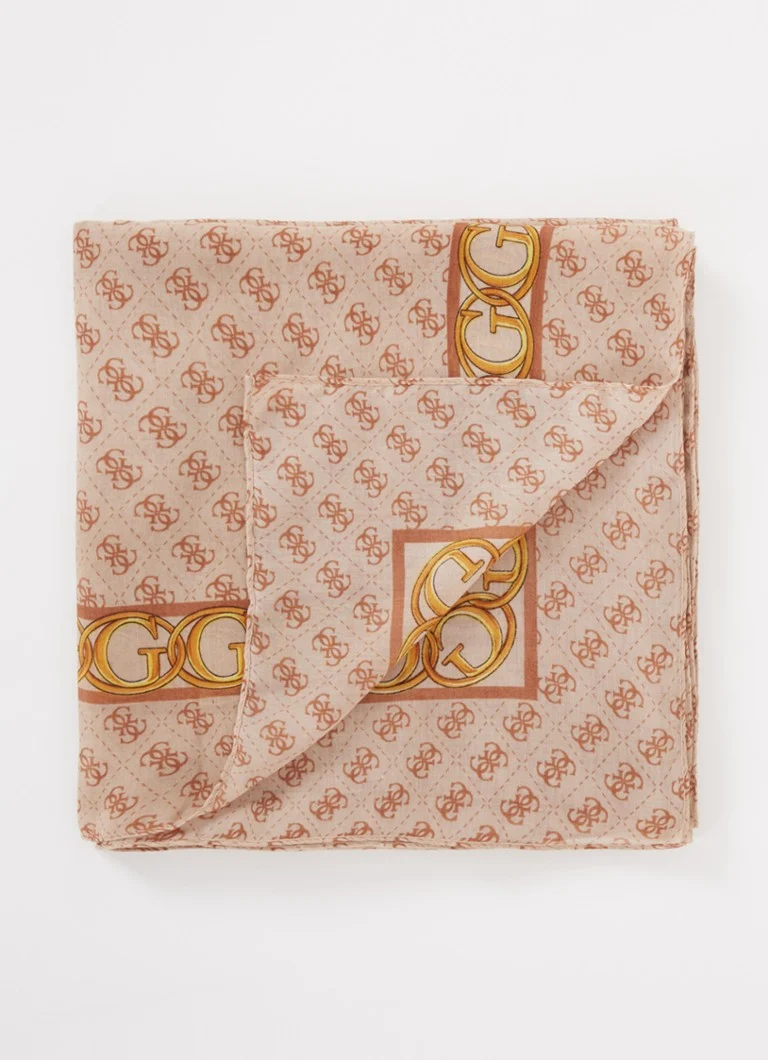 Sciarpa GUESS Noelle con stampa logo, 130 x 130 cm