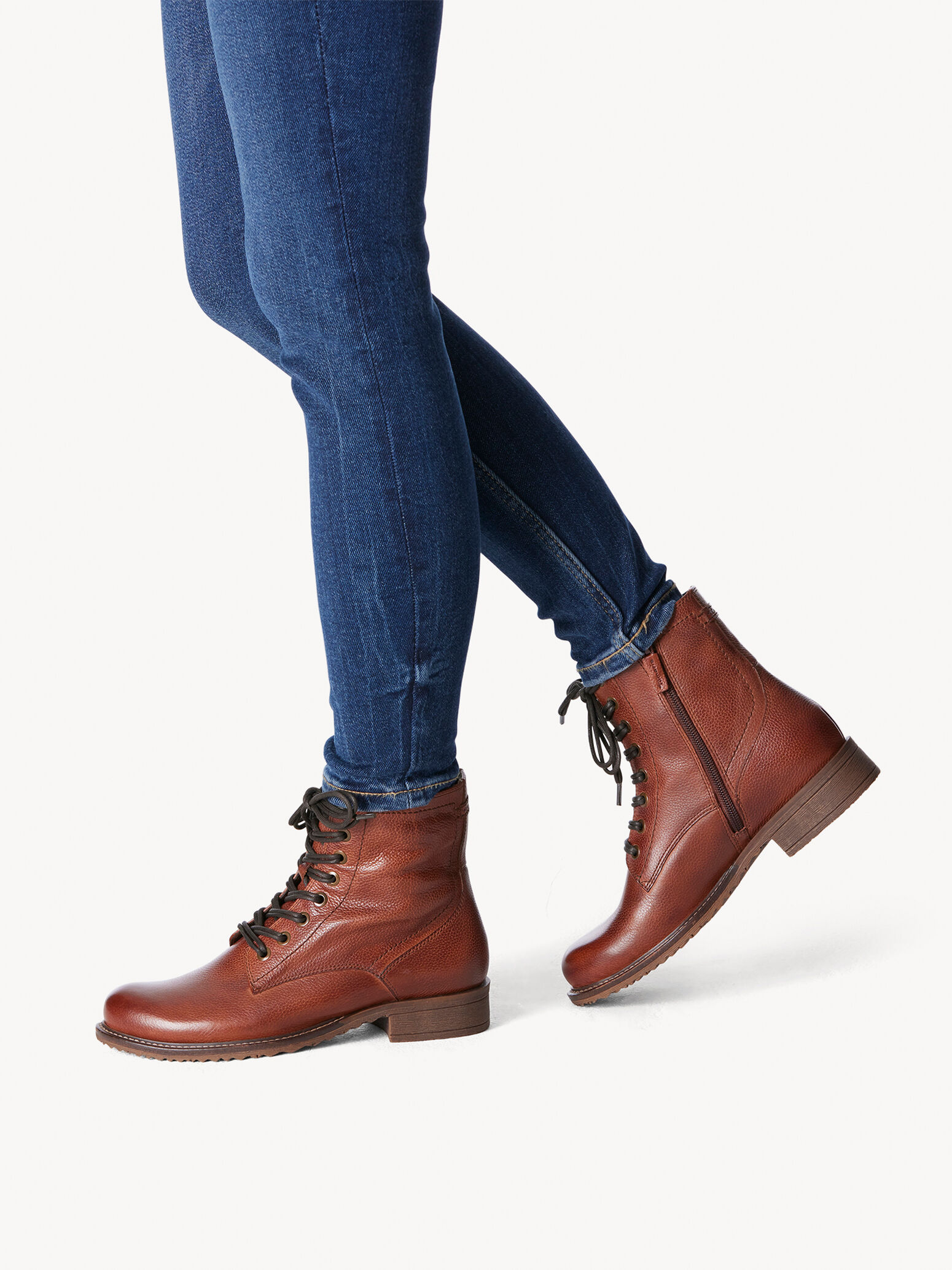 Bottine en cuir - marron
