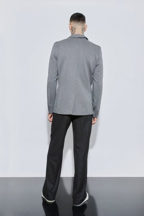 Tall einreihiger Skinny Jersey-Blazer