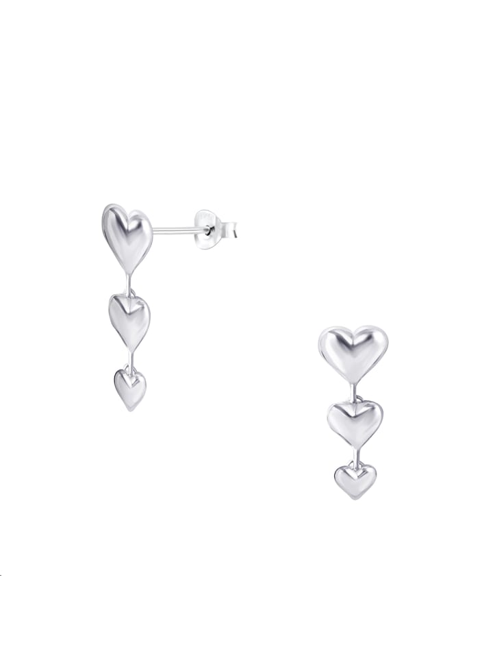 Alexander York Ohrstecker 3 HERZEN in 925 Sterling Silber, 2-tlg. günstig kaufen onesize