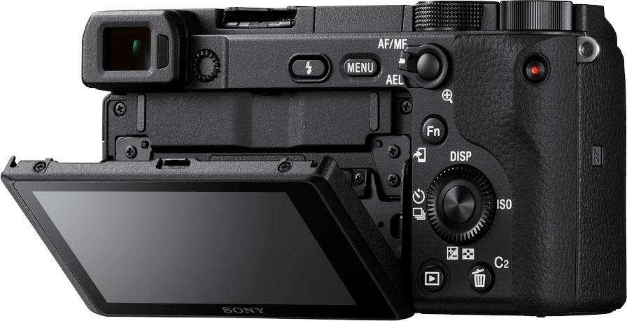 Sony ILCE-6400LB - Alpha 6400 E-Mount Systemkamera (24,2 MP, Bluetooth, NFC, WLAN (Wi-Fi), 4K Video, 180° Klapp-Display, XGA OLED Sucher, L-Kit 16-50mm Objektiv)
