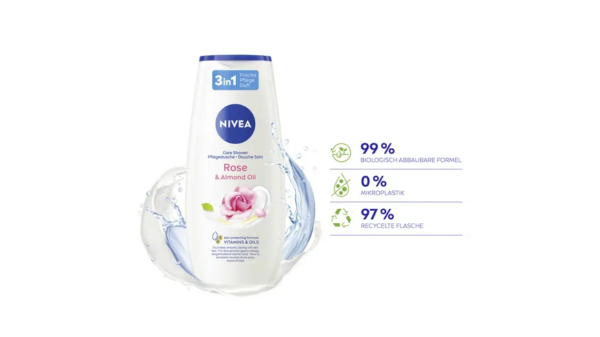 NIVEA Pflegedusche Rose & Almond Oil 250 ml
